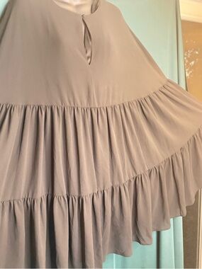 Black Tiered Ruffle Midi Dress